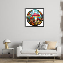 Load image into Gallery viewer, Stained Glass Mushrooms 30*30CM (canvas) Full Round Drill Diamond Painting
