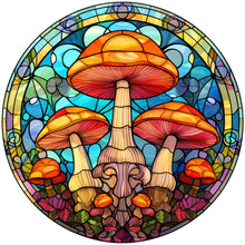 Load image into Gallery viewer, Stained Glass Mushrooms 30*30CM (canvas) Full Round Drill Diamond Painting
