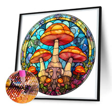 Load image into Gallery viewer, Stained Glass Mushrooms 30*30CM (canvas) Full Round Drill Diamond Painting
