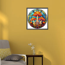 Load image into Gallery viewer, Stained Glass Mushrooms 30*30CM (canvas) Full Round Drill Diamond Painting
