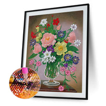 Load image into Gallery viewer, Vase Bouquet 30*40CM (canvas) Partial Special-Shaped Drill Diamond Painting
