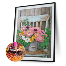 Load image into Gallery viewer, Bouquet On Chair 30*40CM (canvas) Partial Special-Shaped Drill Diamond Painting
