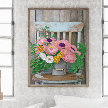 Load image into Gallery viewer, Bouquet On Chair 30*40CM (canvas) Partial Special-Shaped Drill Diamond Painting
