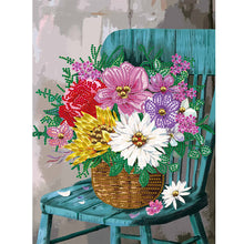 Load image into Gallery viewer, Bouquet On Chair 30*40CM (canvas) Partial Special-Shaped Drill Diamond Painting
