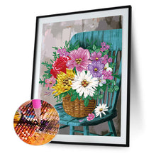 Load image into Gallery viewer, Bouquet On Chair 30*40CM (canvas) Partial Special-Shaped Drill Diamond Painting
