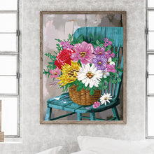 Load image into Gallery viewer, Bouquet On Chair 30*40CM (canvas) Partial Special-Shaped Drill Diamond Painting
