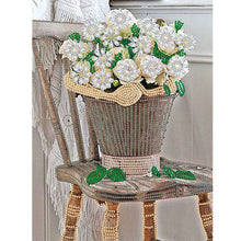 Load image into Gallery viewer, Bouquet On Chair 30*40CM (canvas) Partial Special-Shaped Drill Diamond Painting
