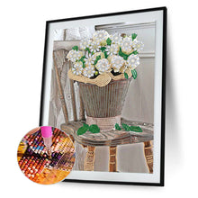 Load image into Gallery viewer, Bouquet On Chair 30*40CM (canvas) Partial Special-Shaped Drill Diamond Painting
