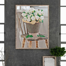 Load image into Gallery viewer, Bouquet On Chair 30*40CM (canvas) Partial Special-Shaped Drill Diamond Painting
