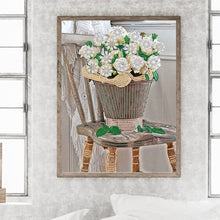 Load image into Gallery viewer, Bouquet On Chair 30*40CM (canvas) Partial Special-Shaped Drill Diamond Painting
