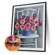 Load image into Gallery viewer, Bouquet On Chair 30*40CM (canvas) Partial Special-Shaped Drill Diamond Painting
