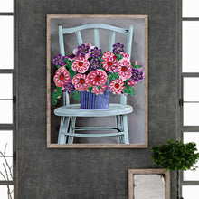 Load image into Gallery viewer, Bouquet On Chair 30*40CM (canvas) Partial Special-Shaped Drill Diamond Painting
