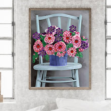 Load image into Gallery viewer, Bouquet On Chair 30*40CM (canvas) Partial Special-Shaped Drill Diamond Painting
