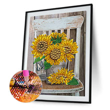 Load image into Gallery viewer, Bouquet On Chair 30*40CM (canvas) Partial Special-Shaped Drill Diamond Painting
