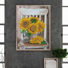 Load image into Gallery viewer, Bouquet On Chair 30*40CM (canvas) Partial Special-Shaped Drill Diamond Painting
