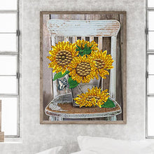 Load image into Gallery viewer, Bouquet On Chair 30*40CM (canvas) Partial Special-Shaped Drill Diamond Painting
