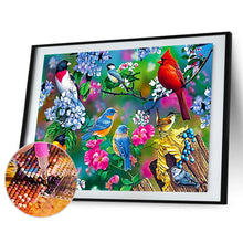 Load image into Gallery viewer, Birds And Flowers, Cardinals And Bluebirds 50*40CM (canvas) Full Square Drill Diamond Painting
