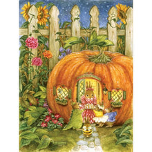 Load image into Gallery viewer, Pumpkin House 30*40CM (canvas) Full Round Drill Diamond Painting
