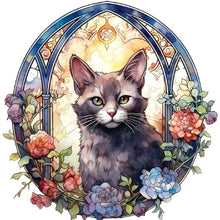 Load image into Gallery viewer, Cat Under Window Sill 30*30CM (canvas) Full Round Drill Diamond Painting
