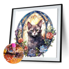 Load image into Gallery viewer, Cat Under Window Sill 30*30CM (canvas) Full Round Drill Diamond Painting
