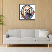 Load image into Gallery viewer, Cat Under Window Sill 30*30CM (canvas) Full Round Drill Diamond Painting
