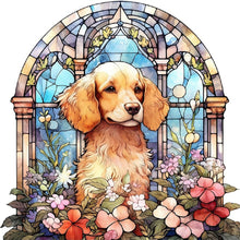 Load image into Gallery viewer, Dog Under Window Sill 30*30CM (canvas) Full Round Drill Diamond Painting
