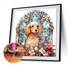 Load image into Gallery viewer, Dog Under Window Sill 30*30CM (canvas) Full Round Drill Diamond Painting
