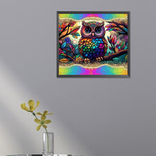 Load image into Gallery viewer, Flower Owl 45*40CM (canvas) Full Round AB Drill Diamond Painting
