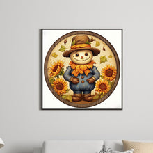 Load image into Gallery viewer, Autumn Scarecrow Sunflower 30*30CM (canvas) Full Round Drill Diamond Painting
