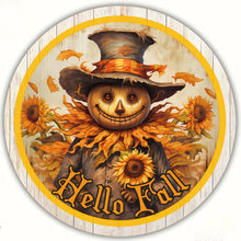 Load image into Gallery viewer, Autumn Scarecrow Sunflower 30*30CM (canvas) Full Round Drill Diamond Painting
