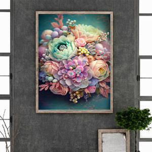 Fresh Bouquet 30*40CM (canvas) Full Round Drill Diamond Painting