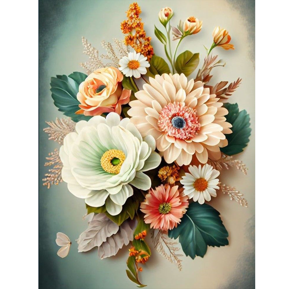 Fresh Bouquet 30*40CM (canvas) Full Round Drill Diamond Painting