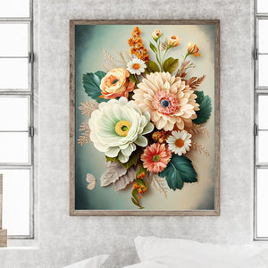 Fresh Bouquet 30*40CM (canvas) Full Round Drill Diamond Painting