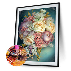 Fresh Bouquet 30*40CM (canvas) Full Round Drill Diamond Painting