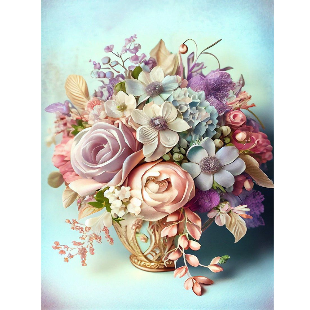 Fresh Bouquet 30*40CM (canvas) Full Round Drill Diamond Painting