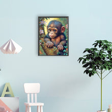 Load image into Gallery viewer, Little Monkey 30*40CM (canvas) Full Round Drill Diamond Painting
