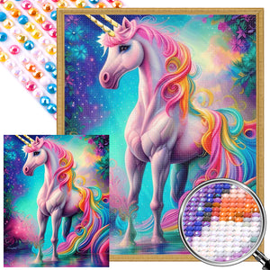 Fantasy Unicorn 40*50CM (canvas) Full Round AB Drill Diamond Painting