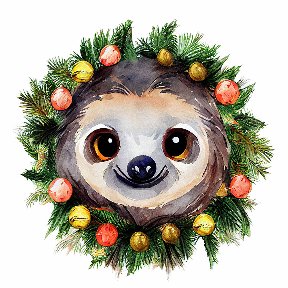 Critter Garland Sloth 30*30CM (canvas) Full Round Drill Diamond Painting