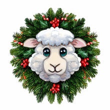 Load image into Gallery viewer, Small Animal Wreath Sheep 30*30CM (canvas) Full Round Drill Diamond Painting
