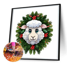 Load image into Gallery viewer, Small Animal Wreath Sheep 30*30CM (canvas) Full Round Drill Diamond Painting
