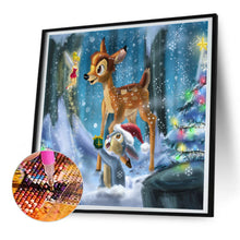 Load image into Gallery viewer, Snow Deer And Squirrel 30*30CM (canvas) Full Round Drill Diamond Painting
