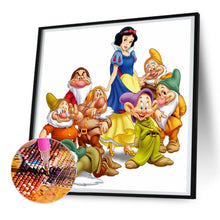 Load image into Gallery viewer, Disney Snow White And The Dwarfs 30*30CM (canvas) Full Round Drill Diamond Painting
